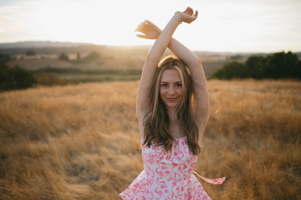 senior photo at basket slough